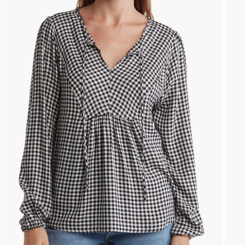NWT Three Dots Plaid Long Sleeve Top
Size Small